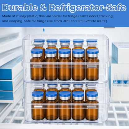 10-Pack 10mL Vial Storage Case, 10-Slot Insulin & GLP-1 Organizer - size: 10ml 10-slot 10pcs