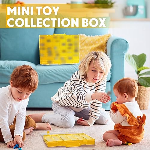 Juexica 2 Pcs 48 Grid Plastic Bead Storage Organizer Box, Yellow - color: Yellow
