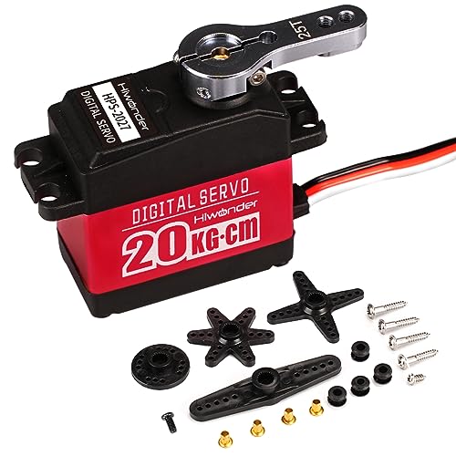 Hiwonder 20KG High Torque Digital Servo Motor Full Metal Gear, Waterproof Servp for RC Mode DIY,Control Angle 270° - size: 20KG/270°