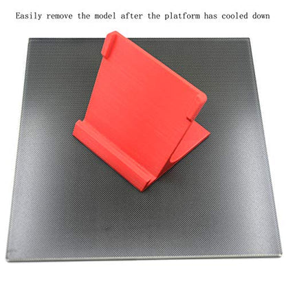 3D Printer Platform Heated Bed 235x235x4mm Build Surface Tempered Glass Upgraded Build Plate with 4pcs Clips (235x235mm) - size: L*W*H:235x235x4mm