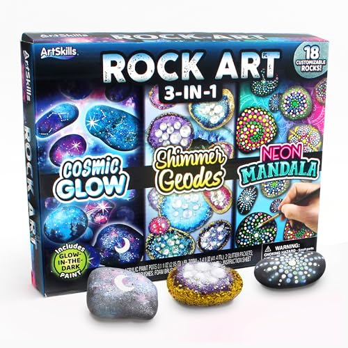 ArtSkills Rock Painting Kit 18 Rocks - Rock Art for Kids