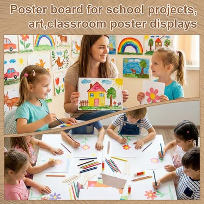30 Pack Poster Boards 11 x 14 Inch White Poster Boards Heavyweight Poster Board Blank Poster Paper for Vision Boards Crafts Projects School Supplies Presentations Drawing Scrapbooking