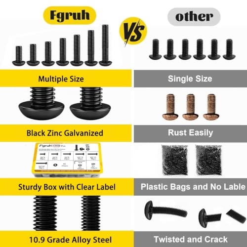 1400PCS M2 Hex Button Head Screws Assortment Kit,M2x4/6/8/12/16/20 mm - size: M2 1400pcs
