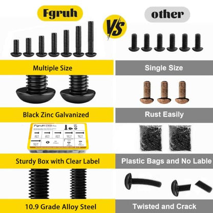 1400PCS M2 Hex Button Head Screws Assortment Kit,M2x4/6/8/12/16/20 mm - size: M2 1400pcs