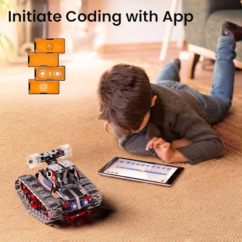 Sillbird Robot Building Kit STEM Gifts for Boys 8-12 with Remote Control - color: 2-red