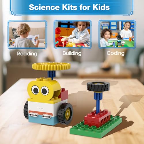 10-in-1 ICBlocks Screen-Free Coding Robot Kit for Kids, 85+ PCS Science Kits, Stem Robotics Building, Educational Coding Projects Gifts for Boys & Girls Ages 3-6 Years - style: ICBlock
