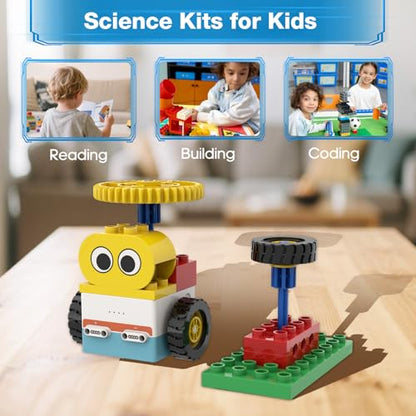10-in-1 ICBlocks Screen-Free Coding Robot Kit for Kids, 85+ PCS Science Kits, Stem Robotics Building, Educational Coding Projects Gifts for Boys & Girls Ages 3-6 Years - style: ICBlock