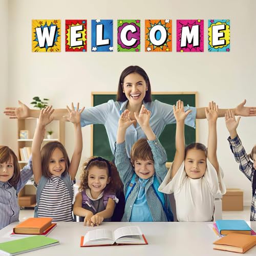 DUAIAI 13 Pieces Hero Affirmation Bulletin Board Posters Classroom Decor - color: Hero