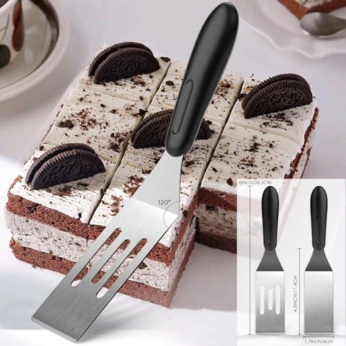 1Pc Stainless Steel Mini Spatula Kitchen Cooking Baking Serving Tool - color: 1 PC SOLID