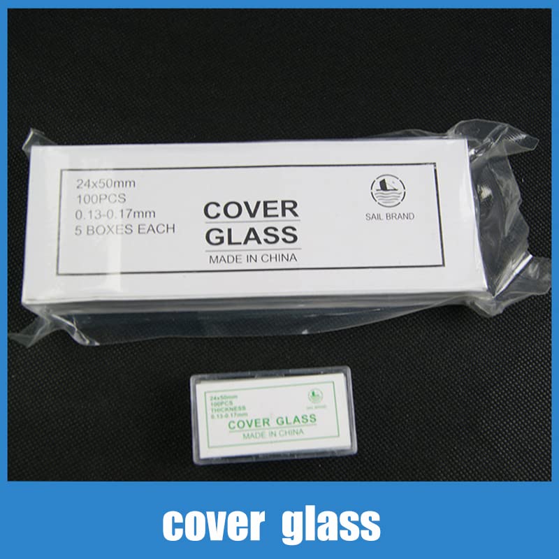 Blank Clear Microscope Square Cover Glass Coverslip Slides Lab Tools Set 0.94Inch x 1.96Inch (24mm x 50mm) - style: 1 SET (100PCS)