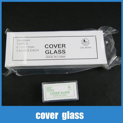 Blank Clear Microscope Square Cover Glass Coverslip Slides Lab Tools Set 0.94Inch x 1.96Inch (24mm x 50mm) - style: 1 SET (100PCS)
