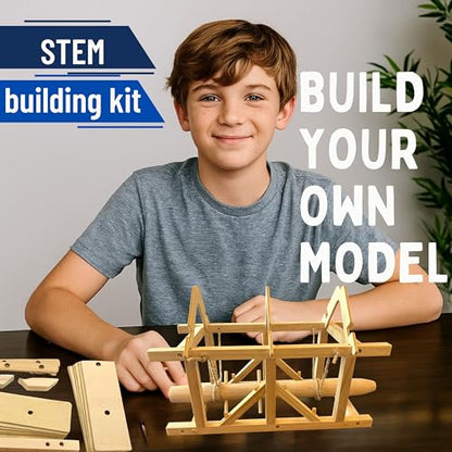 Pathfinders STEM kit | Roman Empire Battering Ram | Medieval Weapons Science Kits for Kids Age 8-10 10-14 | stem Kits for Kids Age 12-14 Physics Toys | Engineering kit | Learning Resource