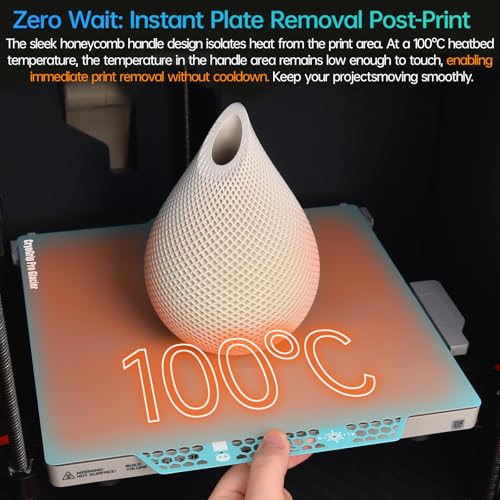 BIQU CryoGrip Pro Glacier Plate for Bambu-Lab X2D,P2S,P1P,P1S,X1C,X1E,A1 - color: Glacier, size: X2D/P2S/P1/X1/A1