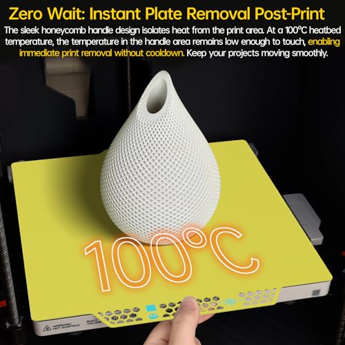 BIQU CryoGrip Pro Glacier Plate for Bambu-Lab X2D,P2S,P1P,P1S,X1C,X1E,A1 - color: Glacier Yellow, size: X2D/P2S/P1/X1/A1