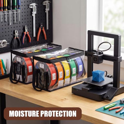 Dansydaisy 2 Pack 3D Printer Filament Storage Box Holds up to 12 Rolls