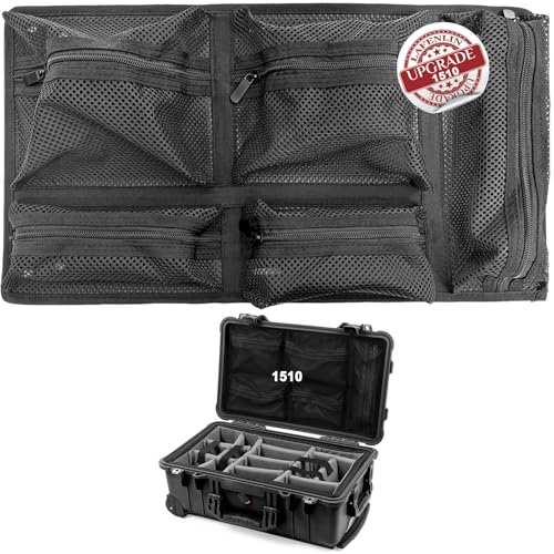 LAFENLIN Lid Organizer for Pelican 1510/Apache 5800,Hook & Loop-Screws Inc. - color: 1510 lid organizer-Circular Mesh