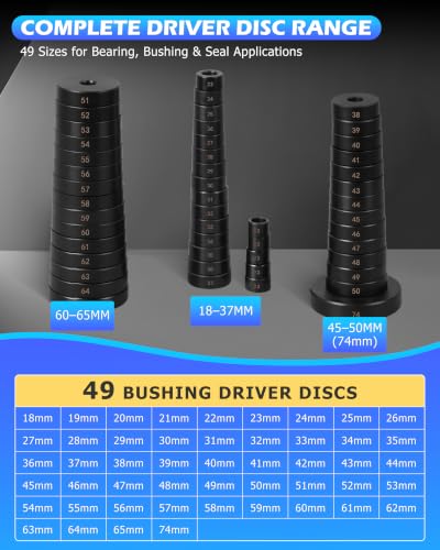 DAYUAN 52 in 1 Custom Bushing Driver Set, Bush Removal Puller Bearing Press