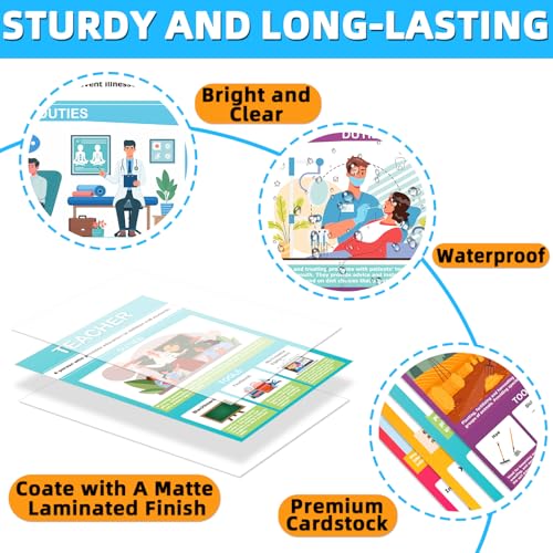 Inkspire 32pcs Career Posters for Classroom Decorations,16''x11''Educational Community Helpers Poster for Teachers High School Middle School Supplies Education Classroom Bulletin Board Wall Decor