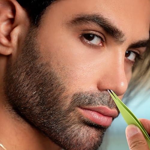 6 PCS Needle Nose Tweezers Fine Point Tip Tweezers for Ingrown Hair Remover Stainless Steel Precision Sharp Blackhead and Splinter Removal Tweezer for Facial Hair and Eyebrow