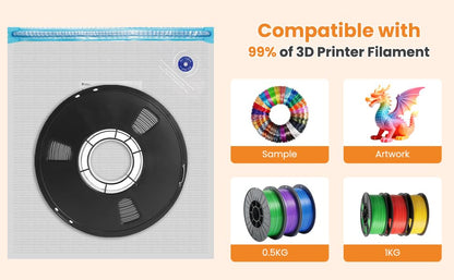 AGPTEK Electric Vacuum Bags for 3D Filament - Moisture Proof Storage Kit with Auto Pump, 20-Pack for PLA ABS PETG Spools