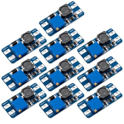10-Pack MT3608 Boost Converter, DC-DC Step Up, 2A