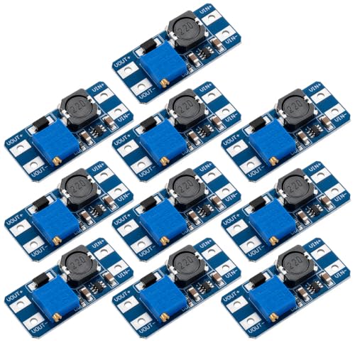 10-Pack MT3608 Boost Converter, DC-DC Step Up, 2A