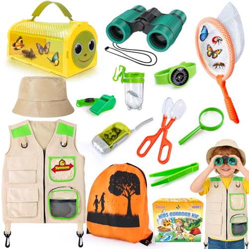 Kids Explorer Kit, Bug Catcher Kit, 13 Pcs Kids Outdoor Exploration Set - color: Multicolored