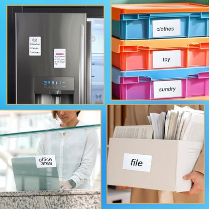 Dry Erase Labels 24 Pack 3x5 in Reusable Sticky Notes Dry Erase Stickers WhiteBoard Stickers Labels for Storage Bins(Include Wipe Cloth & Pen)
