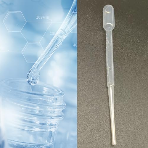 100-piece Package 2ML Pipette Plastic Pipette Drip Pipette Used to Transfer Liquids, resins, handicrafts, Essential Oil Mixing, Fish Tank Cleaning, Student Scientific Research Activities, etc.