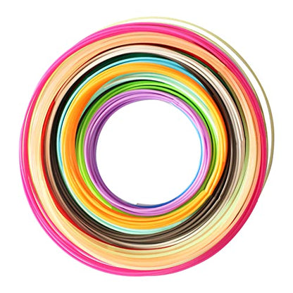 25 Colors 3D Pen PLA Filament Refill, Each Color 10feet, Total 250 Feet DO3D 3D Pen / 3D Printer PLA Refills Sample Pack, Compatible with MYNT3D / SCRIB3D Printing Pen - color: Pla 25 Colors