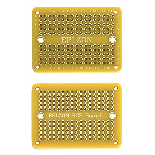 Solderable Breadboard Mini PCB Board Gold-Plated Solder Breadboard for DIY Electronics Projects Apply to Soldering Projects 2.0"x1.5" Mixed Color(Pack of 10 Pcs,Yellow) - size: Yellow