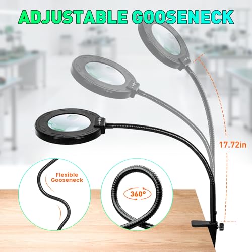 Helping Hands Soldering Station, 30X 12X Magnifying Glass with Light