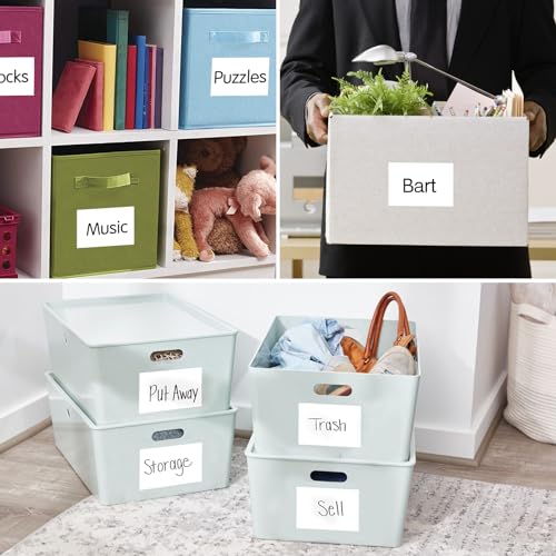 Joyberg Storage Box Labels, 420 Pcs, 2''x4'', Removable, Tear-Resistant, No Residue, for Bottles, Jars, School, Home, Business Organizing - size: 420 labels / 70 Sheets(2" x 4")