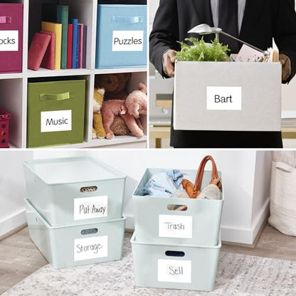Joyberg Storage Box Labels, 420 Pcs, 2''x4'', Removable, Tear-Resistant, No Residue, for Bottles, Jars, School, Home, Business Organizing - size: 420 labels / 70 Sheets(2" x 4")