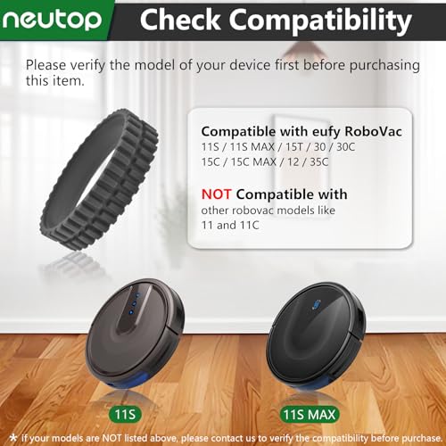 Wheel Tires for eufy RoboVac 11S 15C MAX 15T 30C 12 35C, 4-Pack