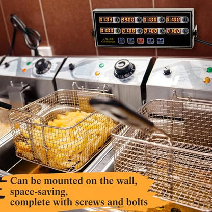 Relaxweex 1 Pack Commercial Digital Kitchen Timer for Cooking, 8 Channel - color: Black, size: 8 Channel