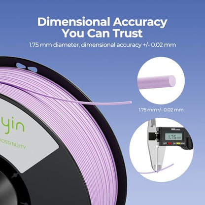 Soleyin PLA Filament 1.75mm 2KG, Black & Black 3D Printer Filament 2 Pack 1kg Spool, Neatly Wound, ±0.02mm Accuracy, Strong Adhesion, High-Speed Printing, No Warping, Fits Most FDM Printers - color: Black+black, size: Pla