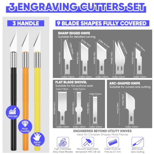 49 Pcs 3D Printer Tools Kit 3D Printer Accessories for All FDM/SLA Printers - color: 49pcs