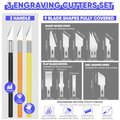49 Pcs 3D Printer Tools Kit 3D Printer Accessories for All FDM/SLA Printers - color: 49pcs