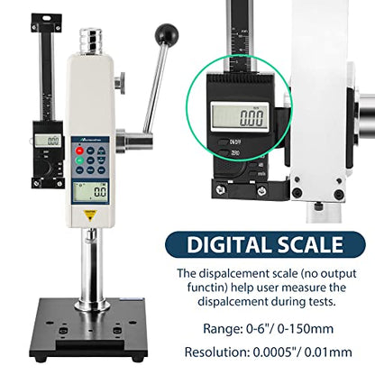 500N/112Lbf Digital Push Pull Force Gauge with Lever Test Stand
