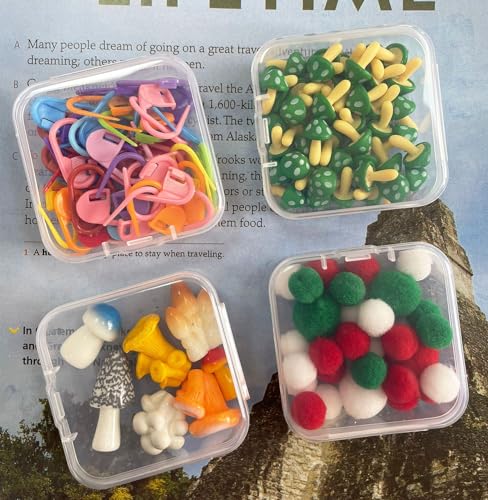 40 Pack 5.5cm Small Clear Storage Box,Clear Plastic Beads Storage Containers Box with Hinged Lid for Small Items and Craft Projects