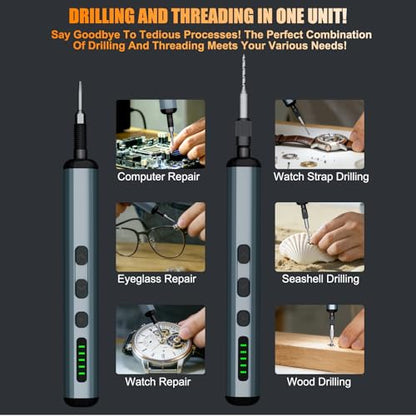 Mini Electric Screwdriver, Drilling & Screwdriver Precision Screwdriver Set - color: Gray-76-in-1