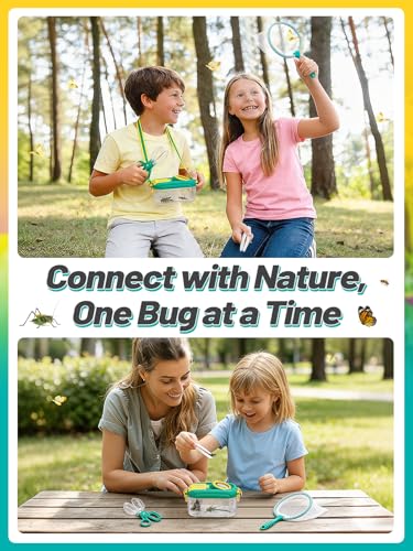 Biubee Bug Catcher for Kids, Bug Catching Kit Gifts with Butterfly Net Toys - color: Blue