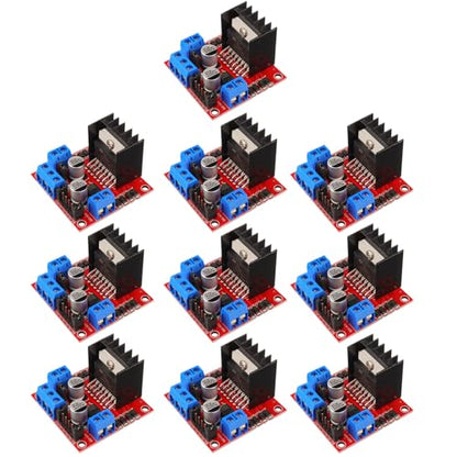 10-Pack L298N Motor Driver Dual H-Bridge, 3.3V/5V Logic