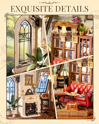 Rolife Living Room DIY Miniature House Kit with LED Light - color: Living Room