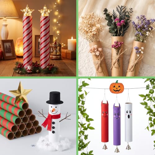 60 Pcs Cardboard Tubes for Crafts, 3 Size(1.4 x 11.8 In, 1.6 x 11.8 In, 1.7x 11.8 In), Empty Toilet Paper Rolls, Premium Kraft Paper Strong And Pressure-Resistant, Craft Tubes for Classroom DIY
