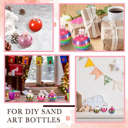 FoldTier 48 Pcs Plastic Potion Bottles with Caps,Rose Gold,Aluminum Cap - color: Rose Gold, style: Aluminum Cap