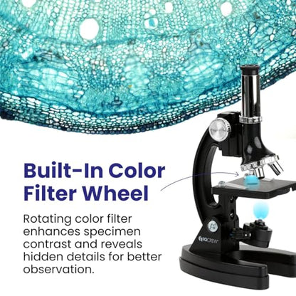AmScope M30-ABS-KT51 STEM Microscope Kit, Monocular, Black - style: B) Black Microscope Kit