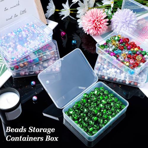 Jetec 18 Pieces Small Clear Plastic Storage Box, 4.5 x 3.3 x 1.2 Inch - size: 4.5 x 3.3 x 1.2 Inch