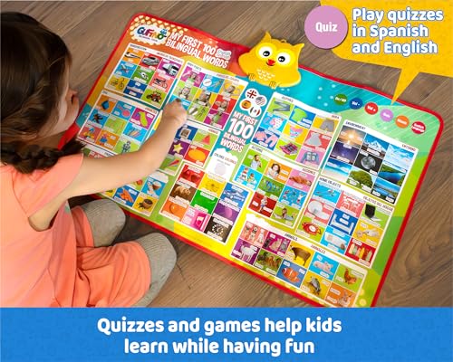 First 100 Words Bilingual Electronic Alphabet Poster for Kids - color: First 100 Words